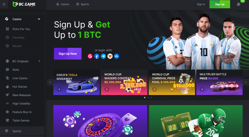 Join the Fun BC.Game Sign UP